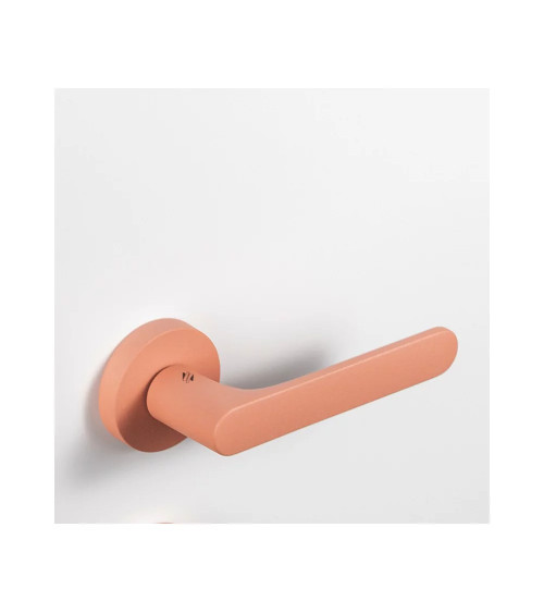 Poignée de porte de couleur vieux rose - Moon One Ronde