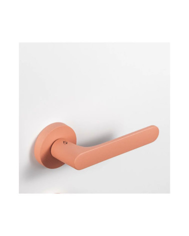 Poignée de porte de couleur vieux rose - Moon One Ronde