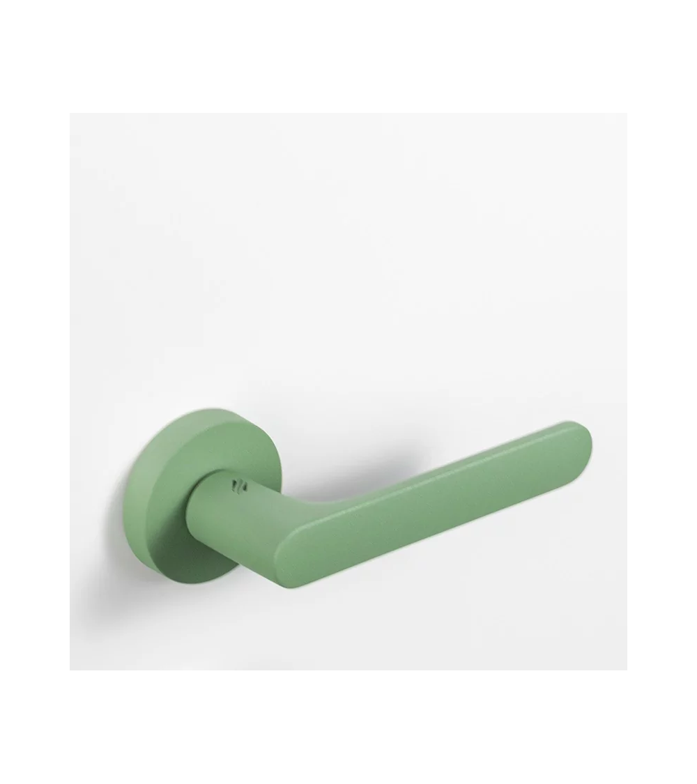 Poignée de porte de couleur VERT petit pois - Moon One Ronde