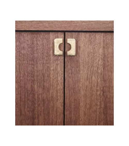 Bouton de meuble en bronze QUADRI EXTRA poignée design