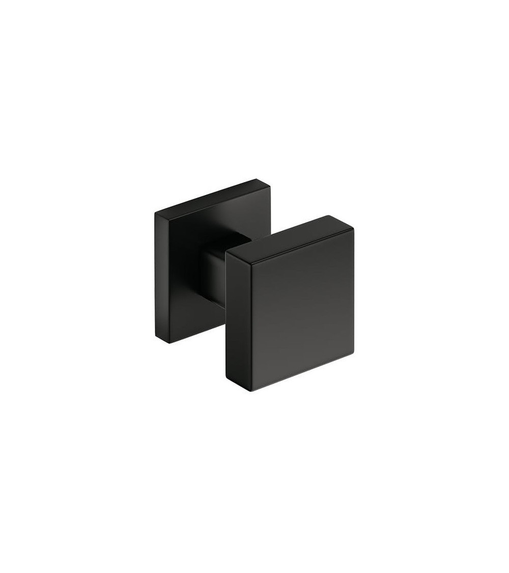 Bouton de porte noir AEGIS carrée -  poignée design