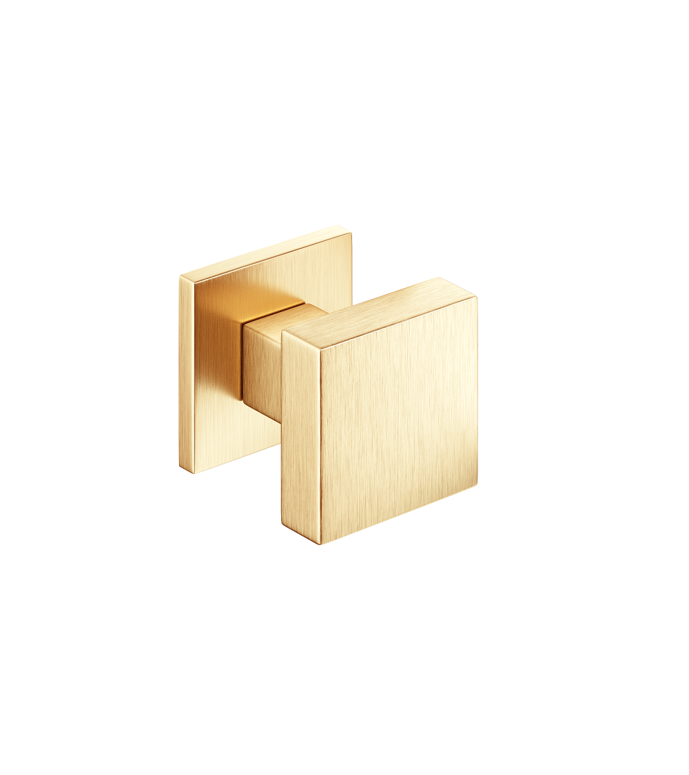 Bouton de porte or mat AEGIS carrée -  poignée design
