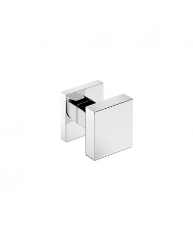 Bouton de porte chrome poli AEGIS carrée -  poignée design