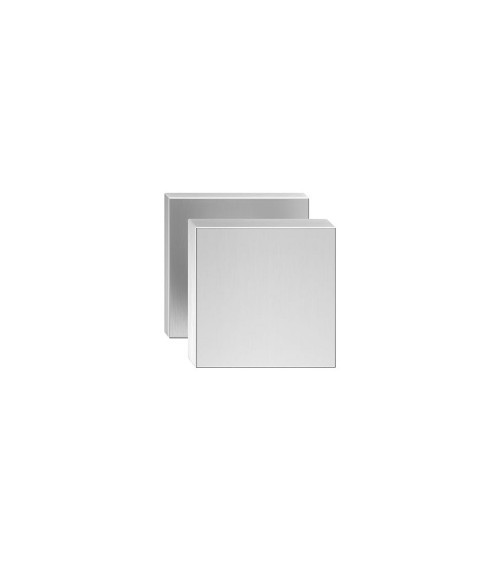 Bouton de porte chrome brossé AEGIS carrée -  poignée design