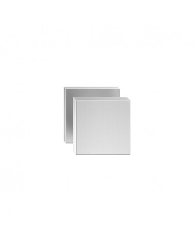 Bouton de porte chrome brossé AEGIS carrée -  poignée design