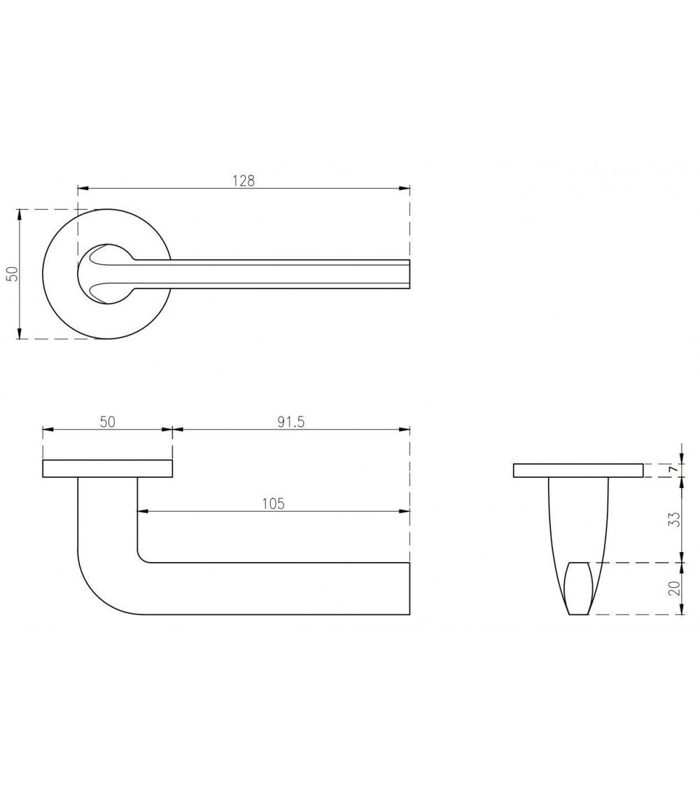 Poignée de porte graphite OLEANDRO quincaillerie design