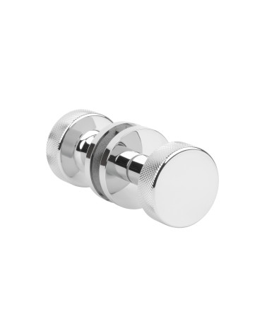 Bouton de porte chrome poli TUJA poignée design double face