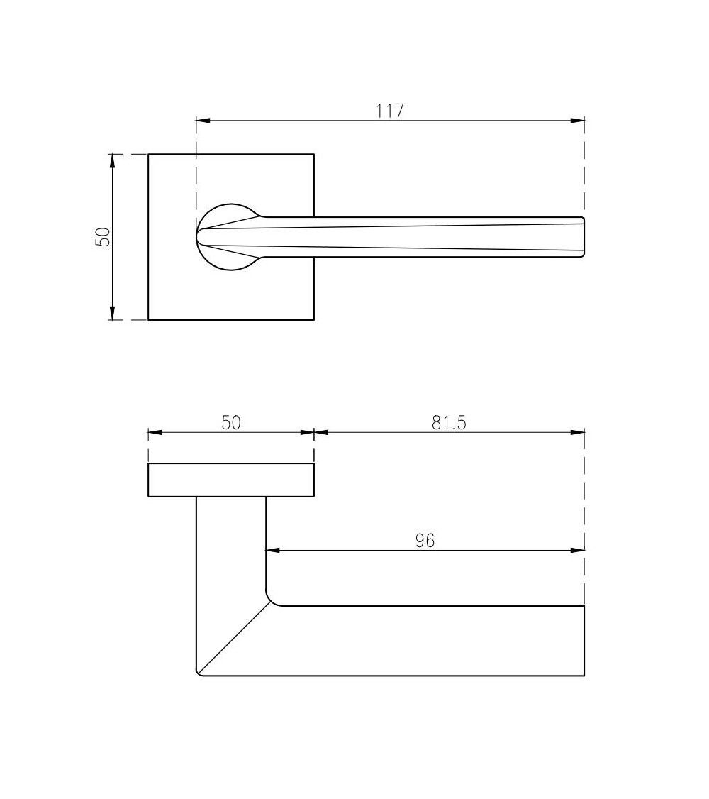Poignée de porte nickel satiné PRIMULA poigné design