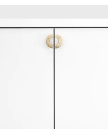 Bouton de meuble en bronze BULLI EXTRA K22 poignée design fixé sur un meuble
