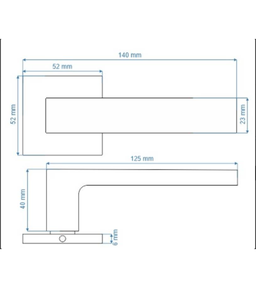 Poignée de porte couleur or mat WARNA poignée design