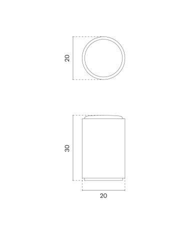 Bouton de meuble AS 1060 avec dimensions