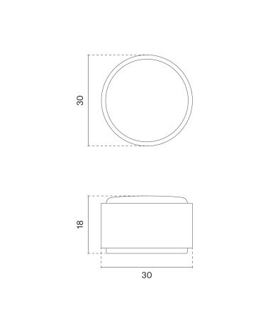 Bouton de meuble AS 1061 avec dimensions