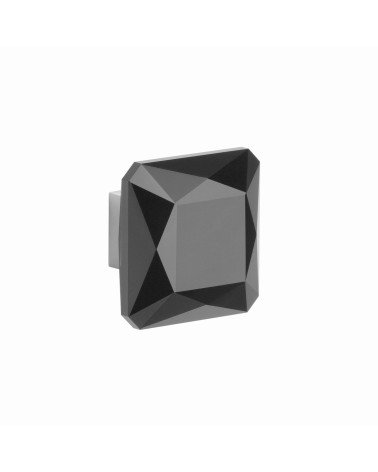 Bouton de meuble chrome poli/cristal noire 1065-S poignée design