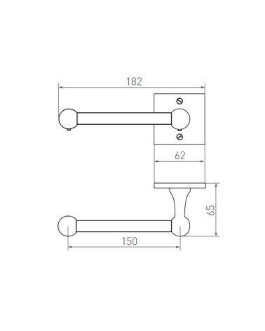 Support papier toilette en finition bronze brut poli