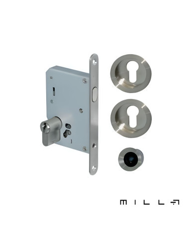 Poignée pour porte coulissante avec cylindre acier inoxidable poignée design