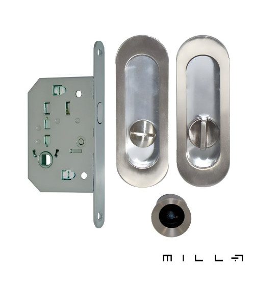 Kit poignée cuvette avec bec de canne acier inoxidable quincaillerie design