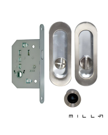 Kit poignée cuvette avec bec de canne acier inoxidable quincaillerie design