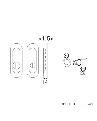 Kit poignée cuvette avec bec de canne acier inoxidable quincaillerie design avec dimensions