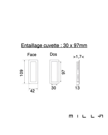 Kit poignée cuvette avec condamnation acier inoxidable quincaillerie design avec légendes