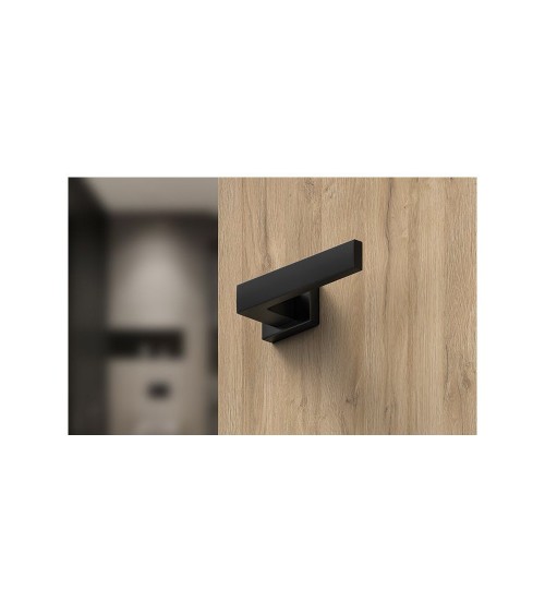 Poignée de porte sur plaque rectangulaire Focus poignée design