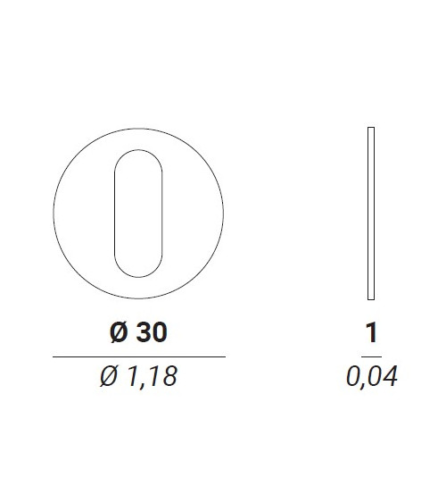 Rosace de porte VERUM Ronde standard, à clé L
