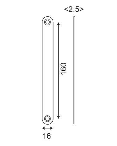 Platine pour porte coulissante de couleur or satiné