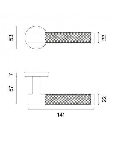 Poignée de porte MOLINIA avec dimensions