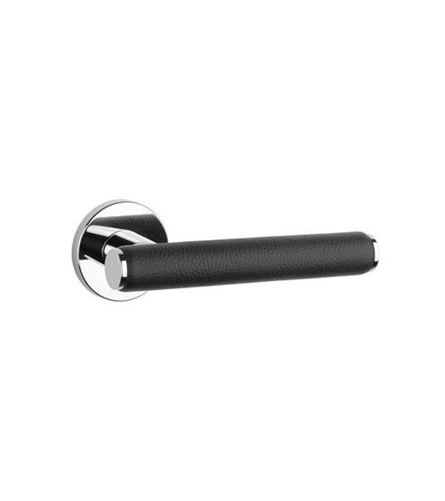 Poignée de porte en zamak et cuir EGERIA poignée design
