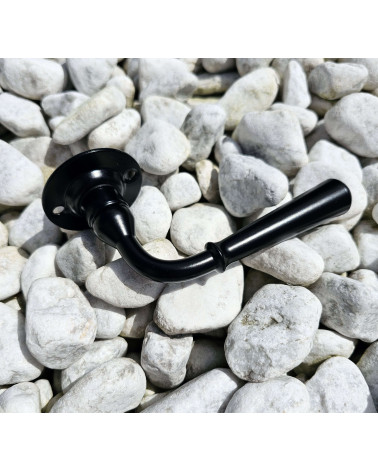 Poignée de porte rétro en fer de couleur noire - HINON
