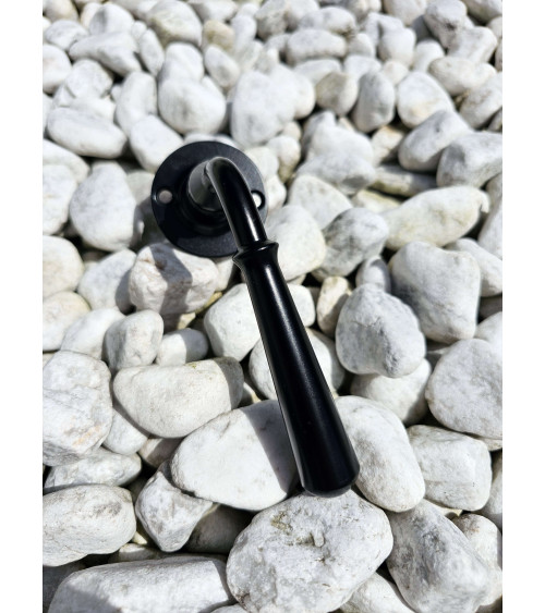Poignée de porte couleur noire HINON ronde -  poignée design