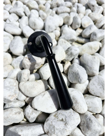 Poignée de porte rétro en fer de couleur noire - HINON