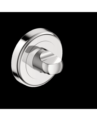 Rosace de porte à condamnation wc chrome poli CO R OB poignée design vue inclinée