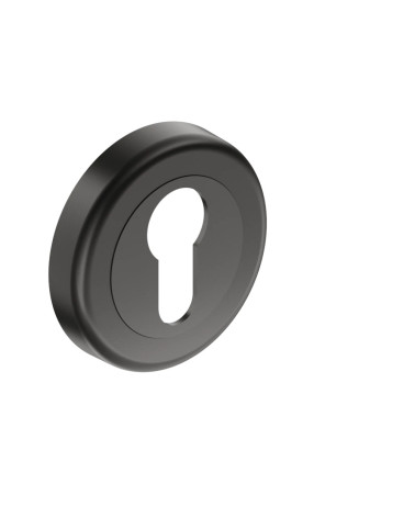 Rosace de porte clé i noire CO R OB poignée design vue inclinée