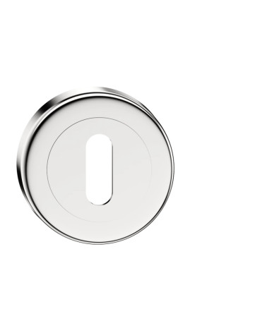 Rosace de porte clé L chrome poli CO R OB poignée design vue de face