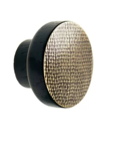 Poignée de meuble en bois vernis noir laiton