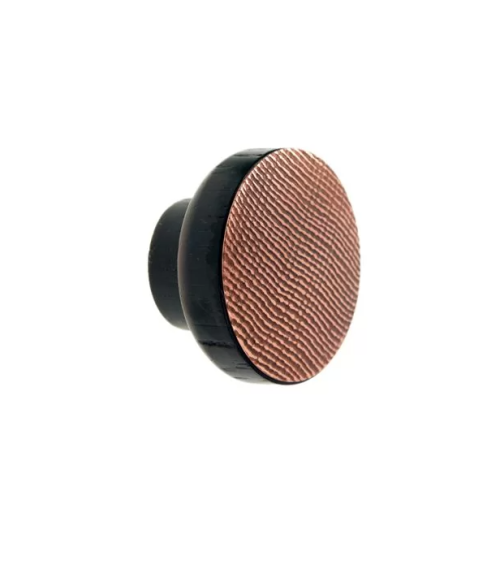 Poignée de meuble en bois vernis noir cuivre