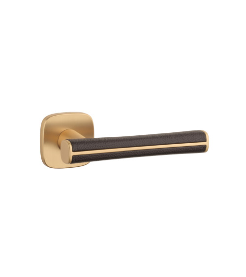 Poignée de porte en zamak et cuir DAVIDIA poignée design