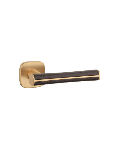 Poignée de porte en zamak et cuir DAVIDIA poignée design