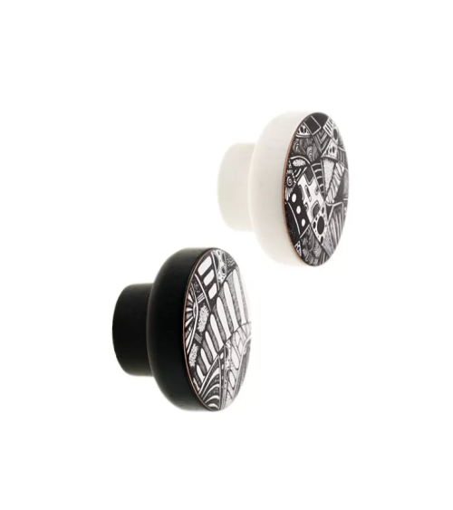 Bouton de meuble COSMOS Noir & Blanc