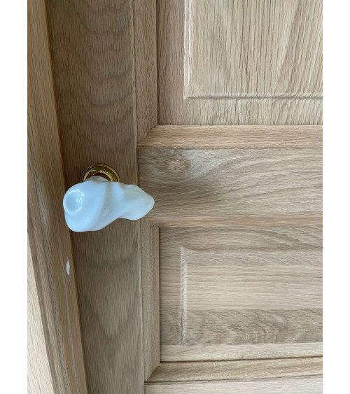 Bouton de porte en porcelaine originale Guimard -  poignée design