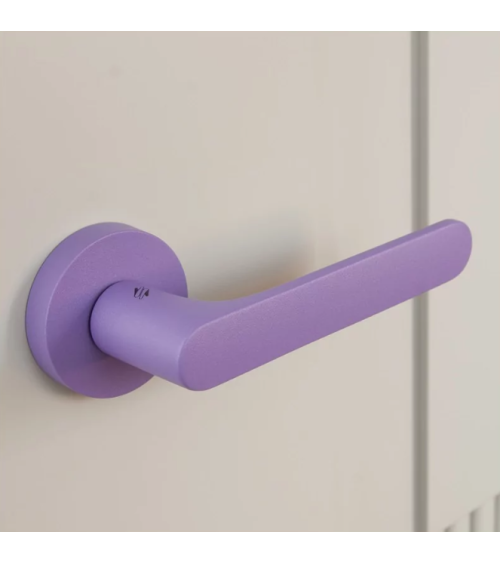 Poignée de porte de couleur violette- Moon One Ronde