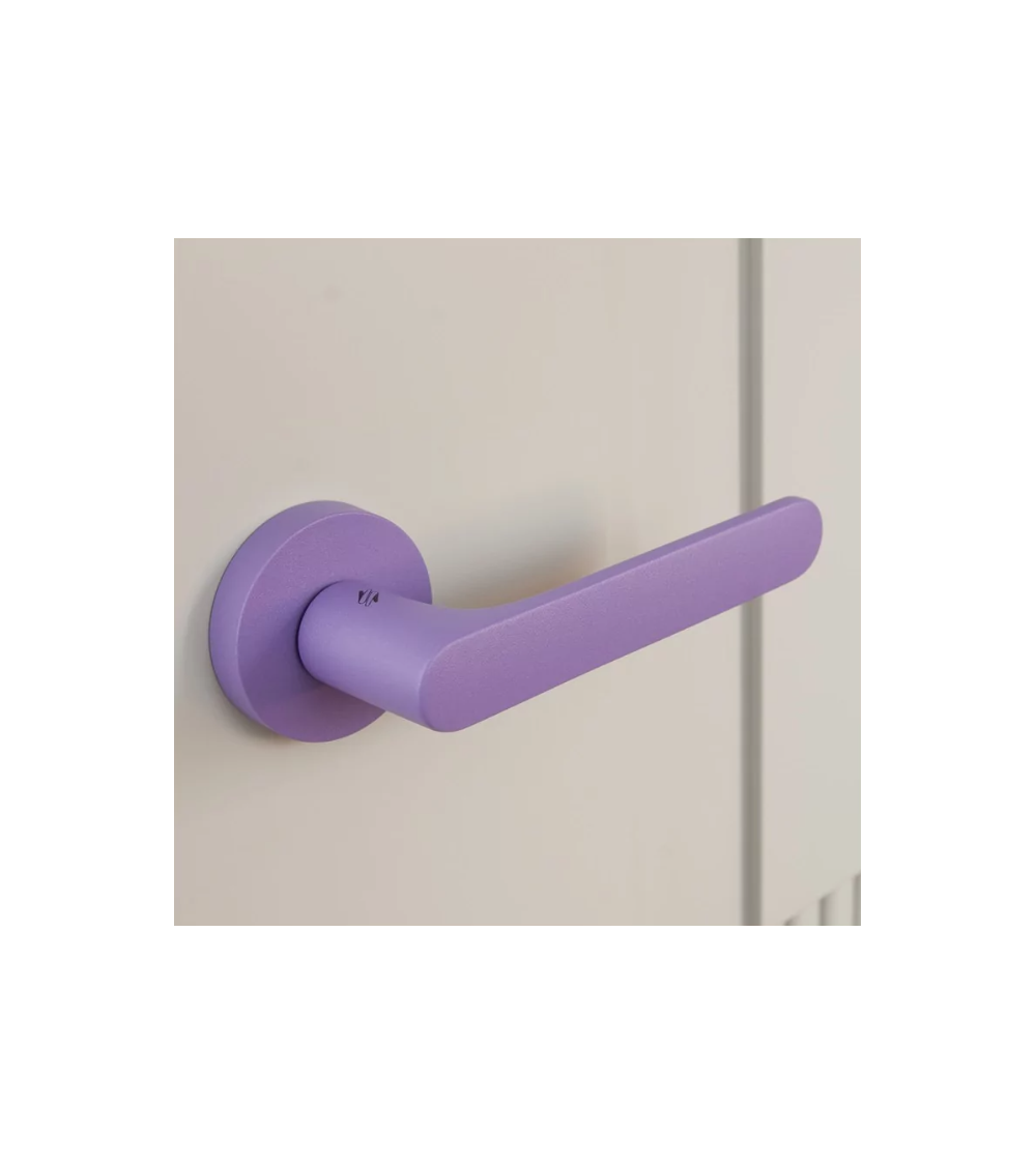 Poignée de porte de couleur violette- Moon One Ronde