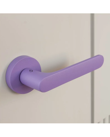 Poignée de porte de couleur violette- Moon One Ronde