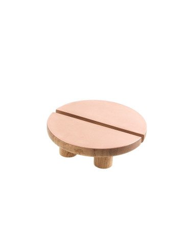 Poignée de meuble circulaires en bois et cuivre