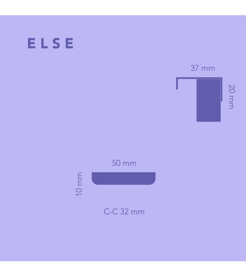 Poignée de meuble en laiton ELSE EDGE poignée design