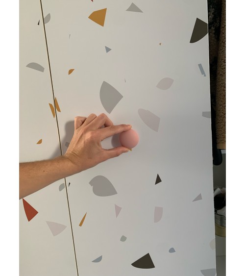 Bouton de meuble en porcelaine Anne Black model Mat -  poignée design