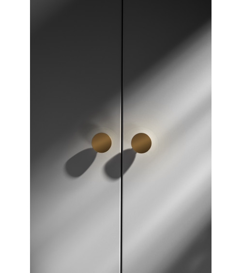 Bouton de meuble or poli LUNA M poignée design