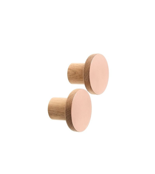 Patère en bois et cuivre COPPER