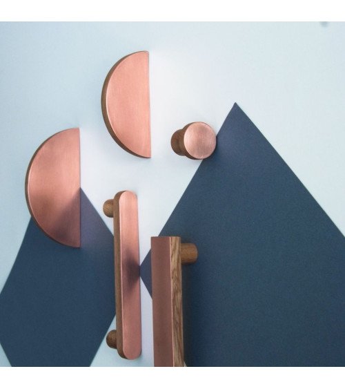 Patère en bois et cuivre COPPER xs