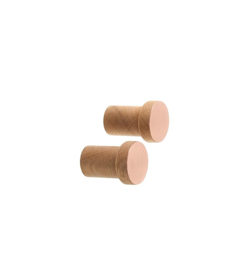 Patère en bois et cuivre COPPER xs